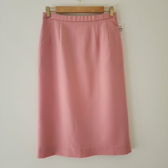 NWT Pendleton Womens Wool Straight Knee Length Skirt 8 Mauve Pink - FLAWS - Picture 2 of 14
